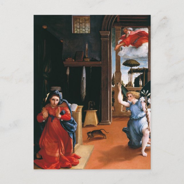 RECANATI ANNUNCIATION by Lorenzo Lotto Postcard (Front)