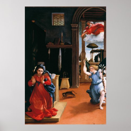 RECANATI ANNUNCIATION by Lorenzo Lotto Poster