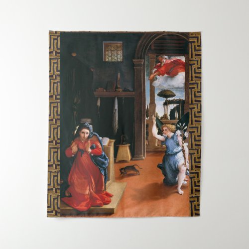RECANATI ANNUNCIATION by Lorenzo Lotto Tapestry