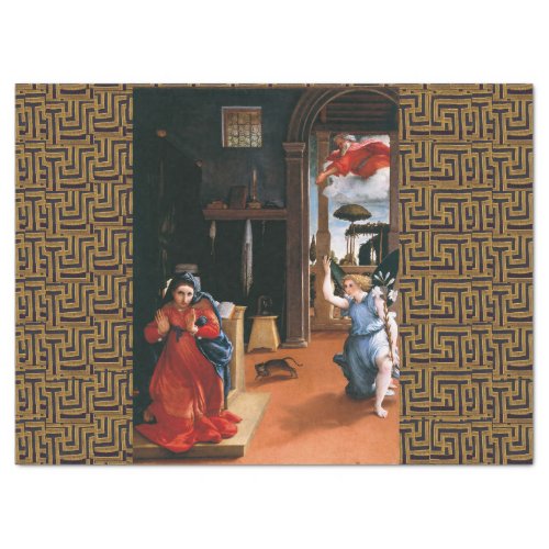 RECANATI ANNUNCIATION by Lorenzo Lotto Tissue Pape Tissue Paper