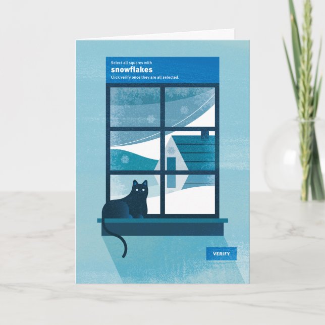 reCaptcha the Holiday Spirit Greeting Card (Front)