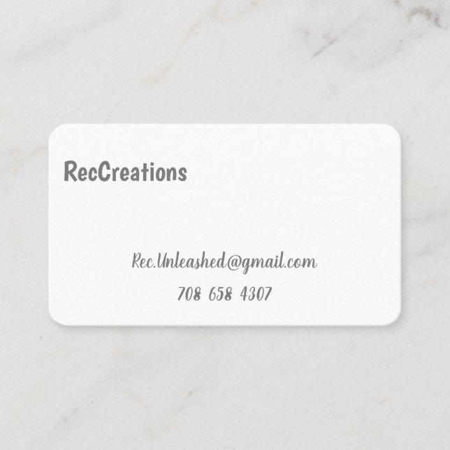 RecCreations Biz Card (Front)