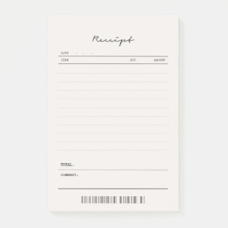 Receipt Notes l Small Business Receipt