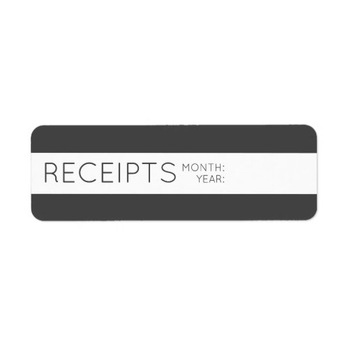 Receipt Organization Labels