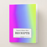 [ Thumbnail: "Receipts" + Fun Multicolored Rainbow-Like Pattern Pocket Folder ]