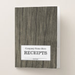 [ Thumbnail: "Receipts" + Rustic Faux Wood Look Pattern Pocket Folder ]
