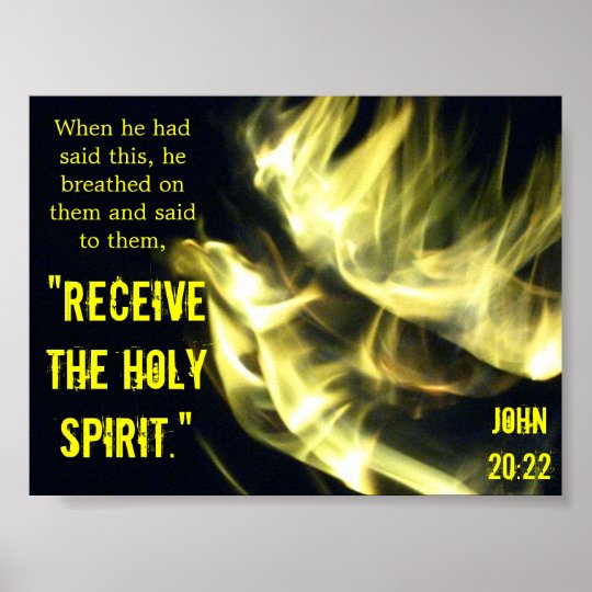  receive the holy spirit poster zazzle