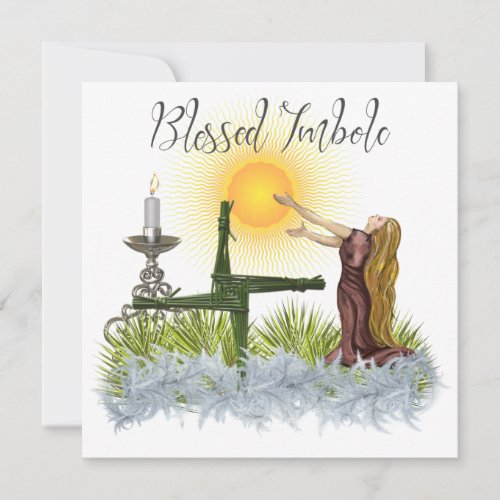 Receive the Sun Blessed Imbolc Holiday Card