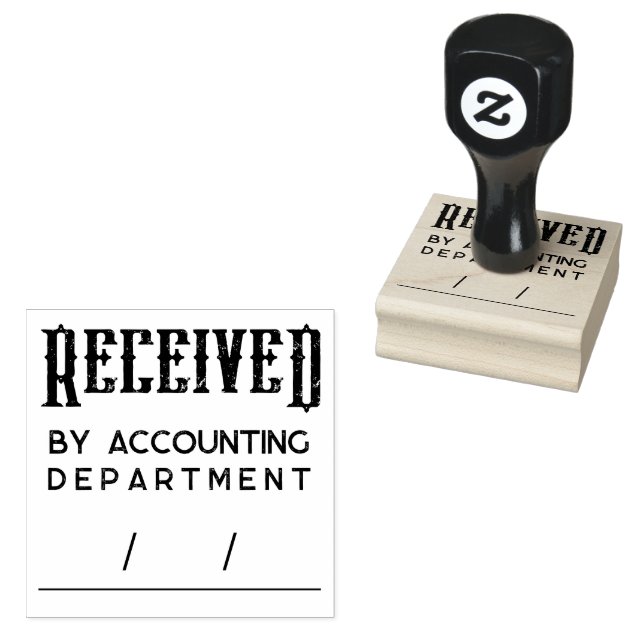 Received Custom Department Rubber Stamp (Stamped)