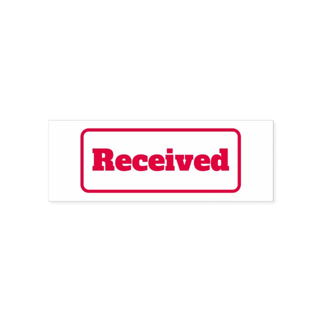 Received Custom Simple Business  Self-inking Stamp (Design)