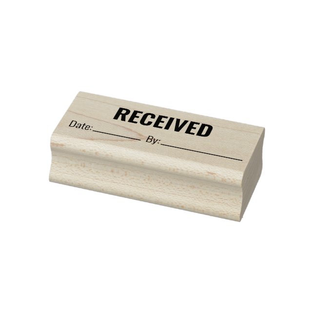 RECEIVED Date By Business Text Template Rubber Stamp (Stamp)