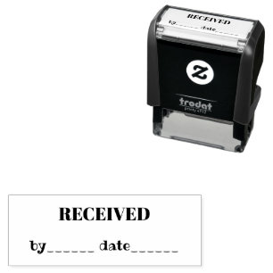 RECEIVED Name and Date Black Ink Business Self-inking Stamp
