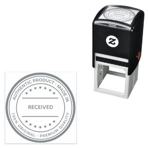Received Quality Seal Gray Ink Original Premium  Self-inking Stamp