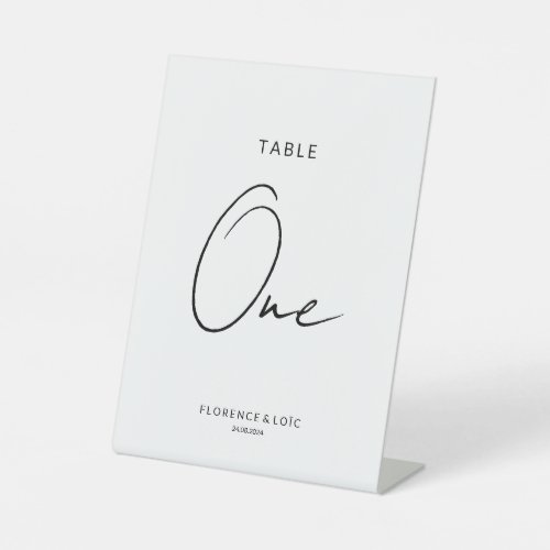 Receiving Table Numbers Pedestal Sign