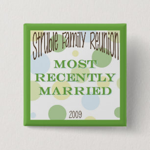 recentwed pinback button