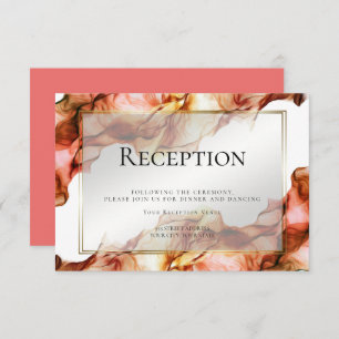 RECEPTION   Abstract Watercolor Autumn Colors 3 Invitation