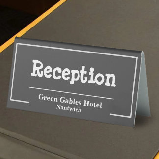 Reception Area Reception Desk Top Table Tent