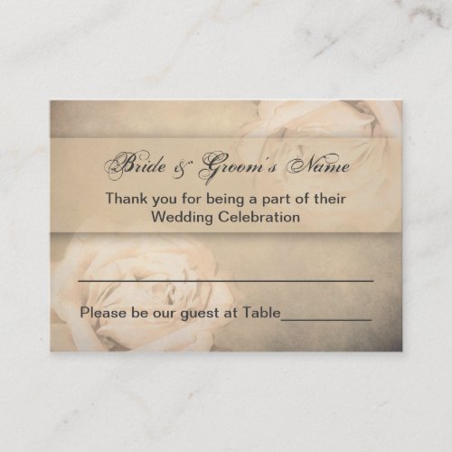 Reception Assignment Cards Business Card Templates