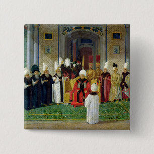 Reception at the Court of the Sultan Selim III Button