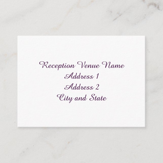 Reception Card (Front)