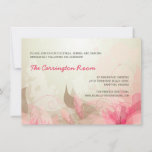 Reception Card Abstract Floral Wedding Invitations at Zazzle