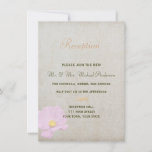 Reception Card For Vintage Paper Simple Wedding at Zazzle