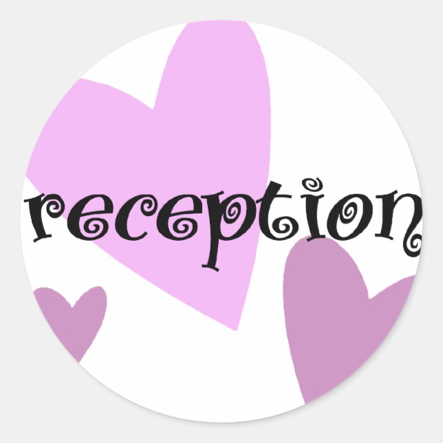 Reception Classic Round Sticker (Front)
