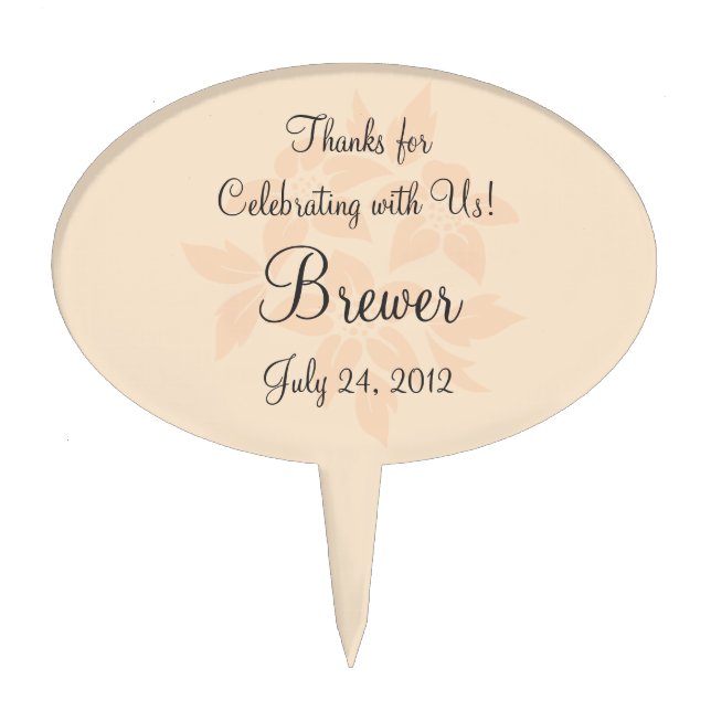 Reception Cupcake Toppers or Wedding Favor Labels (Front)