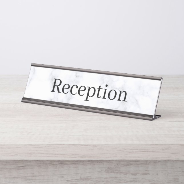 Reception Desk Name Plate (Front)