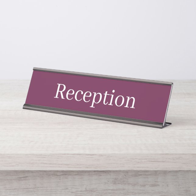 Reception Desk Name Plate (Front)