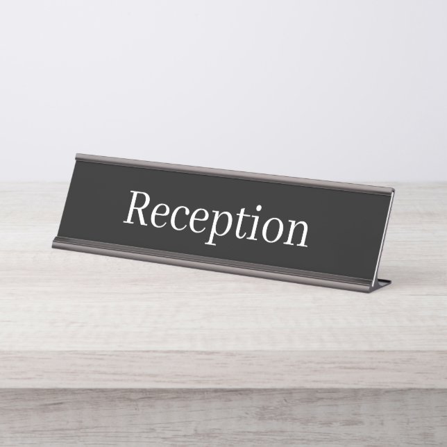 Reception Desk Name Plate (Front)