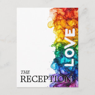 🌈RECEPTION details LGBTQ Painted With Love Enclosure Card