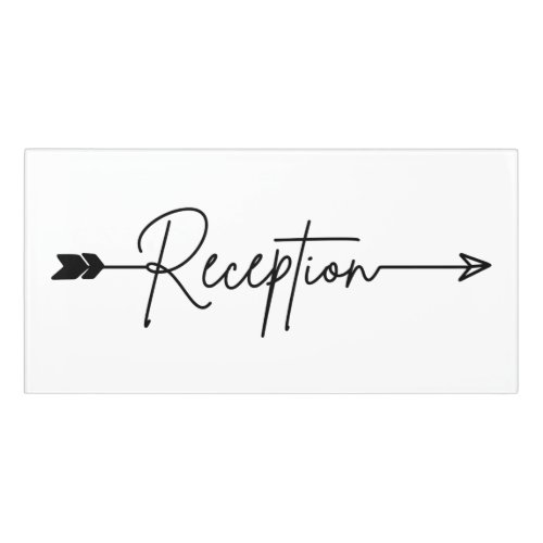 Reception Direction Plate Room Sign