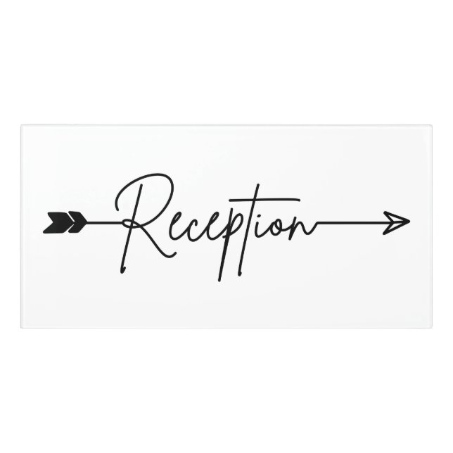 Reception Direction Plate Room Sign (Classic Front)