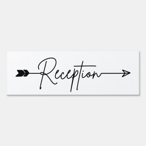 Reception direction sign wedding arrow sign