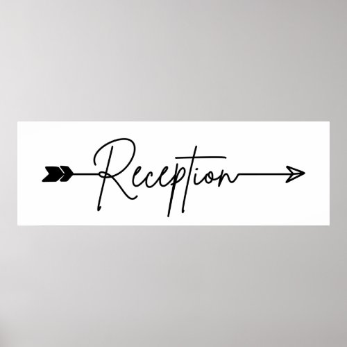 Reception direction sign wedding arrow sign right