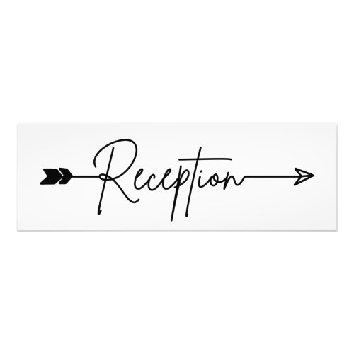 Reception direction sign wedding arrow sign right