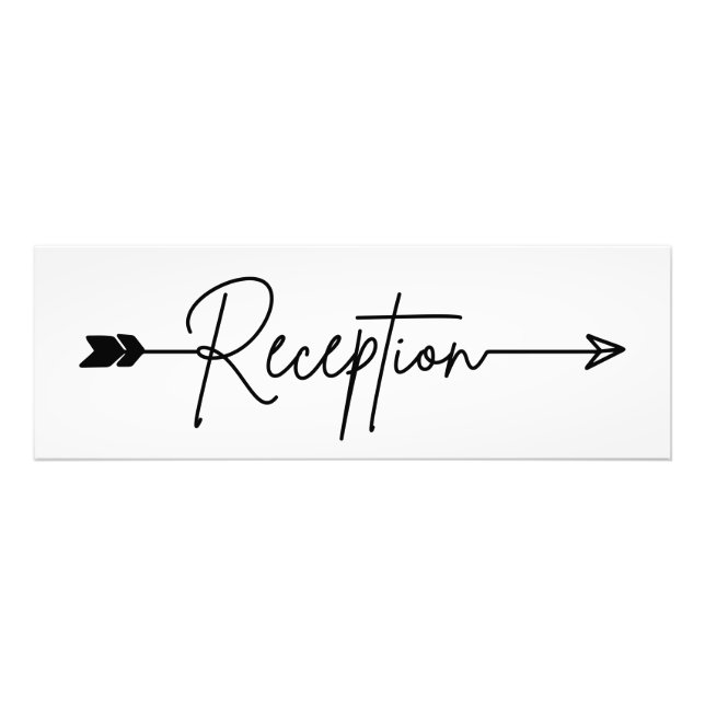 Reception direction sign, wedding arrow sign right (Front)