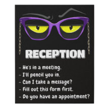 Reception – Funny Office Cat Canvas Print