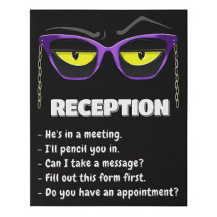 Reception – Funny Office Cat Canvas Print