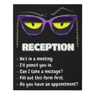 Reception – Funny Office Cat Canvas Print