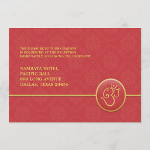 Reception Indian Style Flat Card