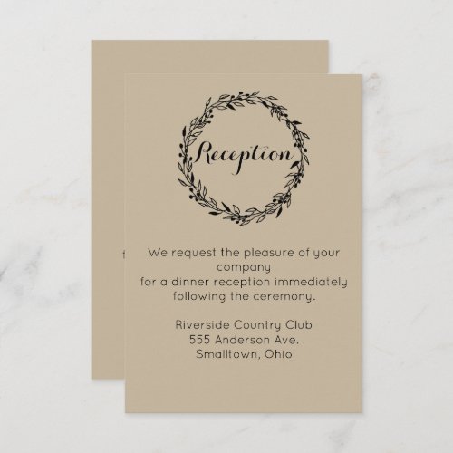 Reception Invitation and Direction Wedding Templat