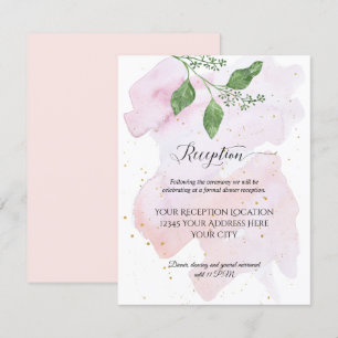Reception Modern Gold Eucalyptus Greenery Wedding Invitation