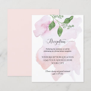 Reception Modern Simple Eucalyptus Foliage Wedding Invitation