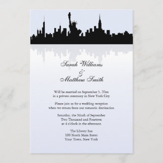 Reception Only New York Skyline Wedding Invitation