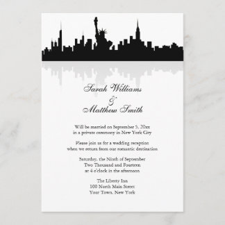 Reception Only New York Skyline Wedding Invitation