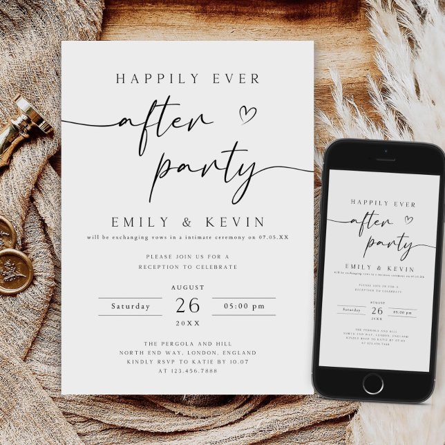 Reception Party Invitation Happily Ever After ParT (Creator Uploaded)