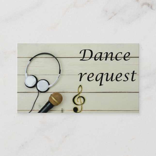 Reception Play List Request Enclosure Card (Front)
