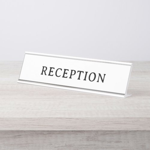 RECEPTION | Professional Modern Desk Name Plate